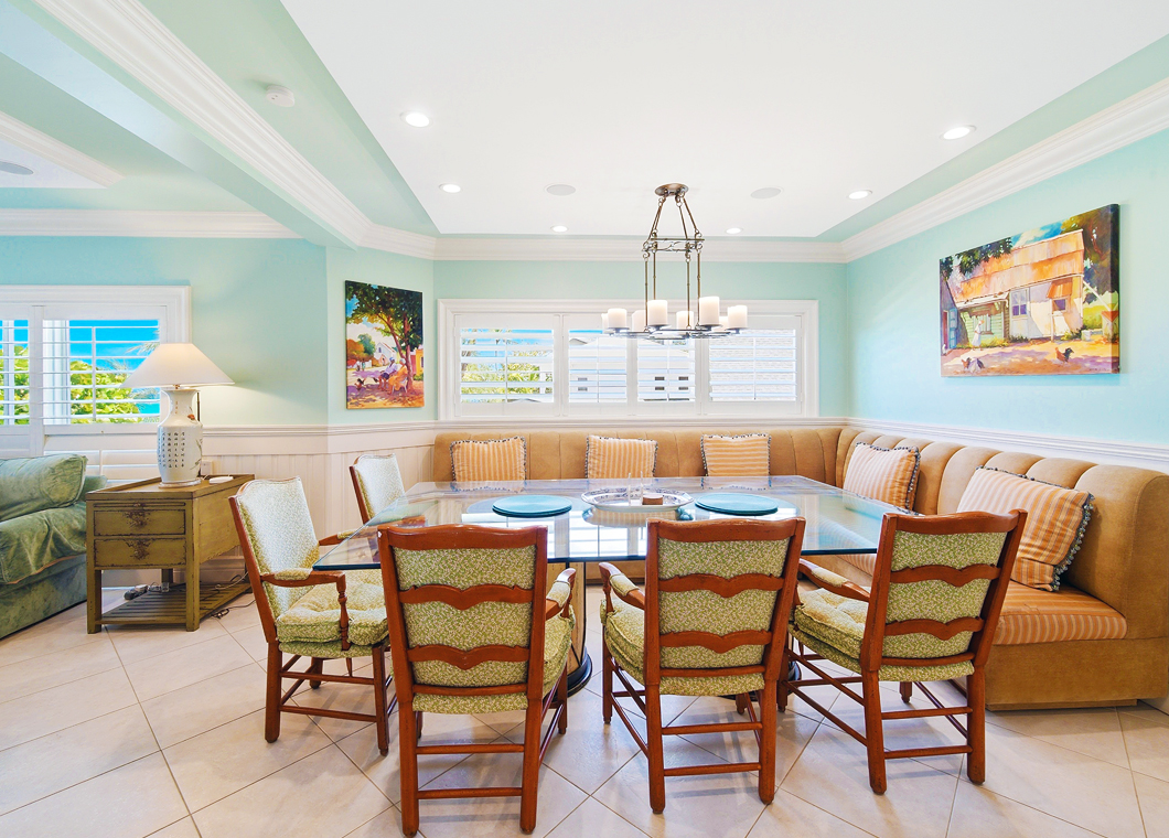 Dining Room at The Cayman Club Condo 16 on Seven Mile Beach Grand Cayman