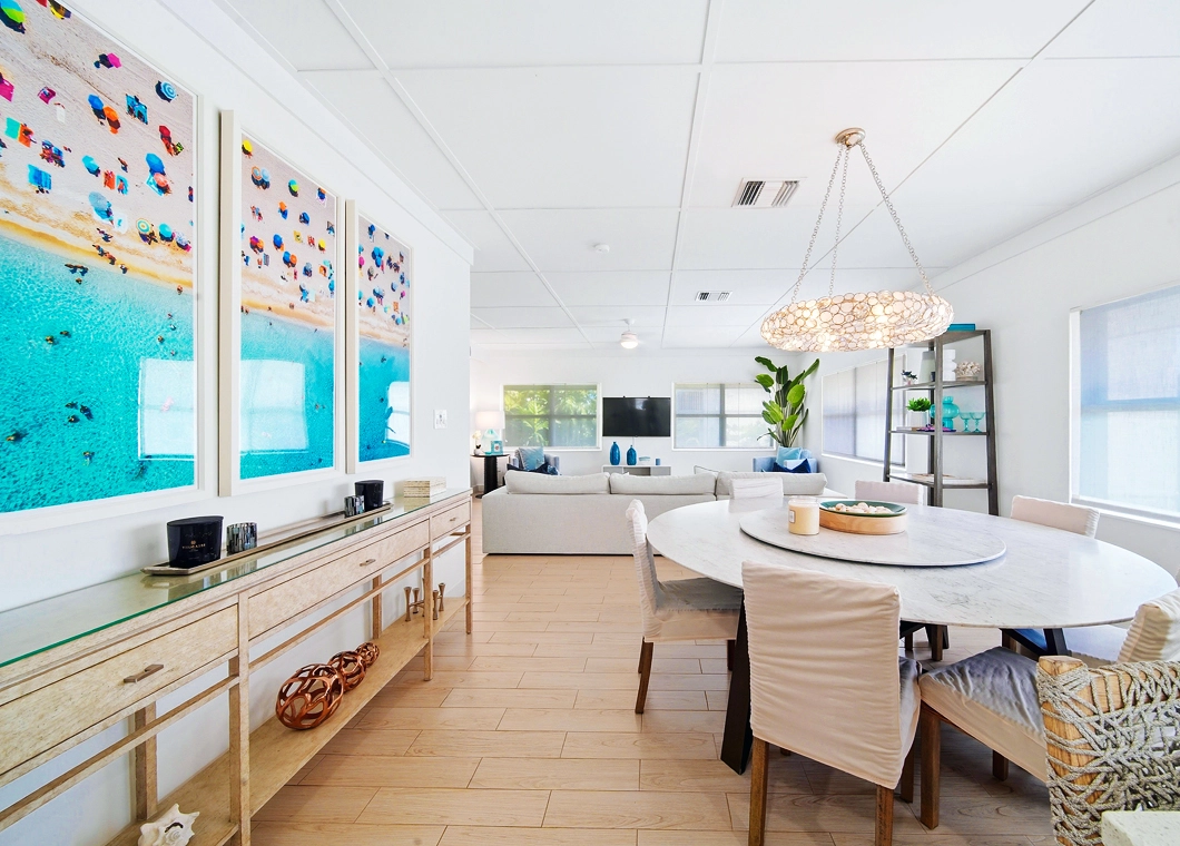 Dining Room Kitchen at The Cayman Club Condo 25 on Seven Mile Beach Grand Cayman