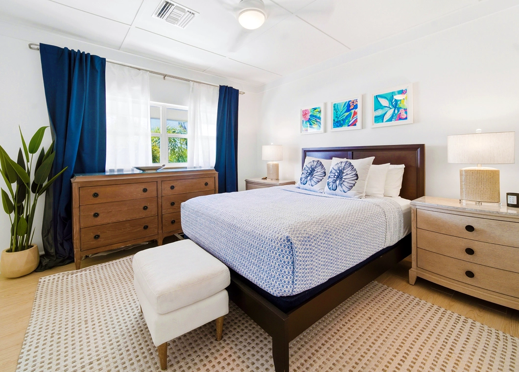 Bedroom Queen Window at The Cayman Club Condo 25 on Seven Mile Beach Grand Cayman